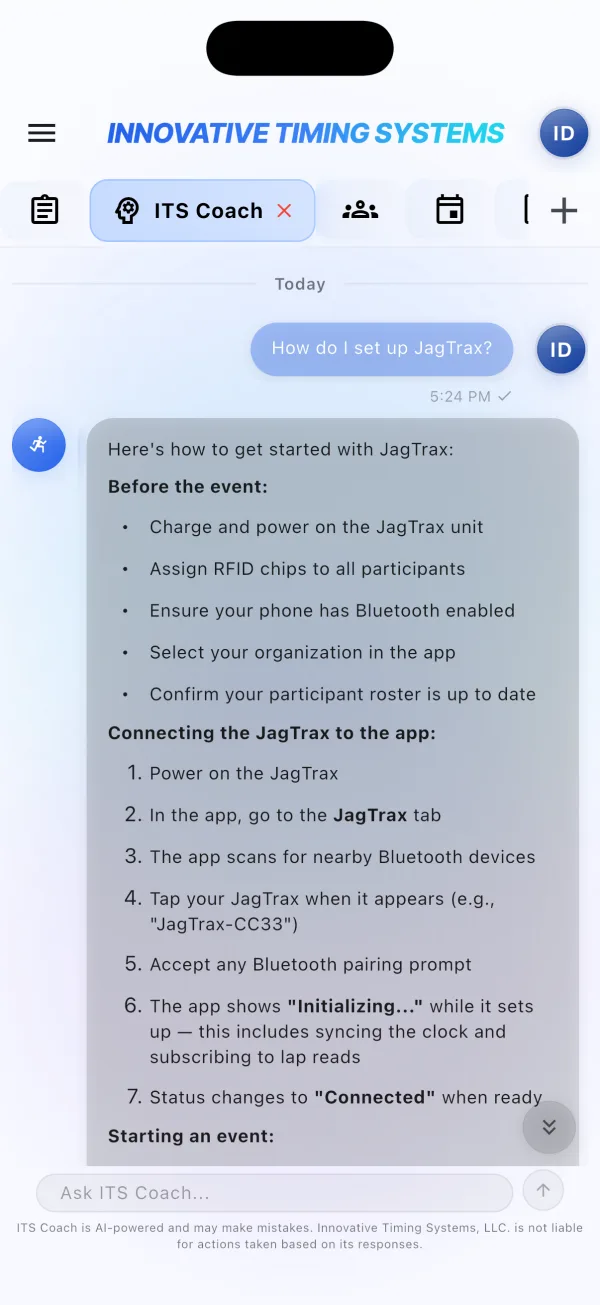 ITS Coach screenshot